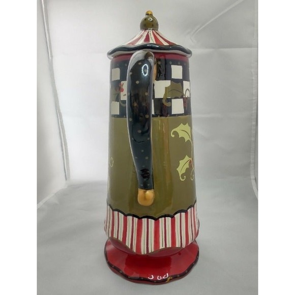 RARE Amber Rose Xmas/Christmas Coffee Pot by Nanette Vacher - Picture 2 of 8